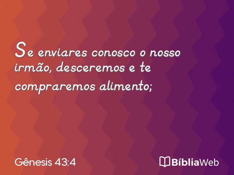 Gênesis 43:4 em imagem para compartilhar