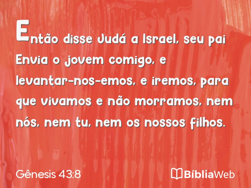 Gênesis 43:8 em imagem para compartilhar