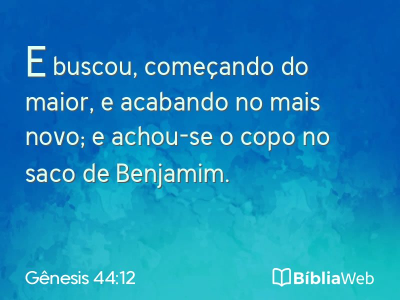 Gênesis 44:12 em imagem para compartilhar
