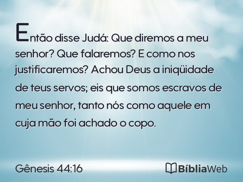 Gênesis 44:16 em imagem para compartilhar