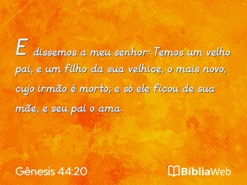 Gênesis 44:20 em imagem para compartilhar