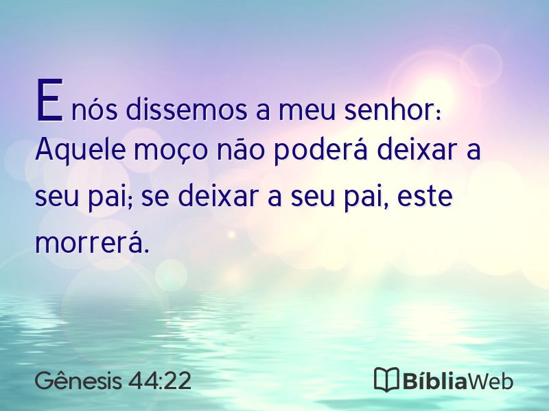 Gênesis 44:22 em imagem para compartilhar