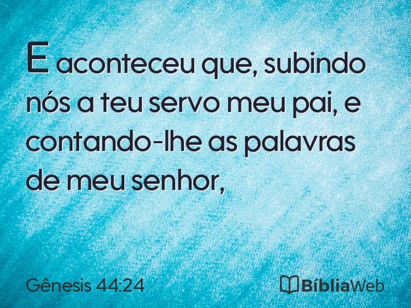 Gênesis 44:24 em imagem para compartilhar