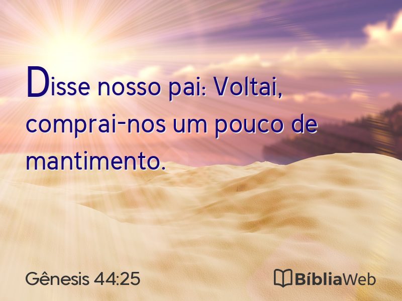 Gênesis 44:25 em imagem para compartilhar