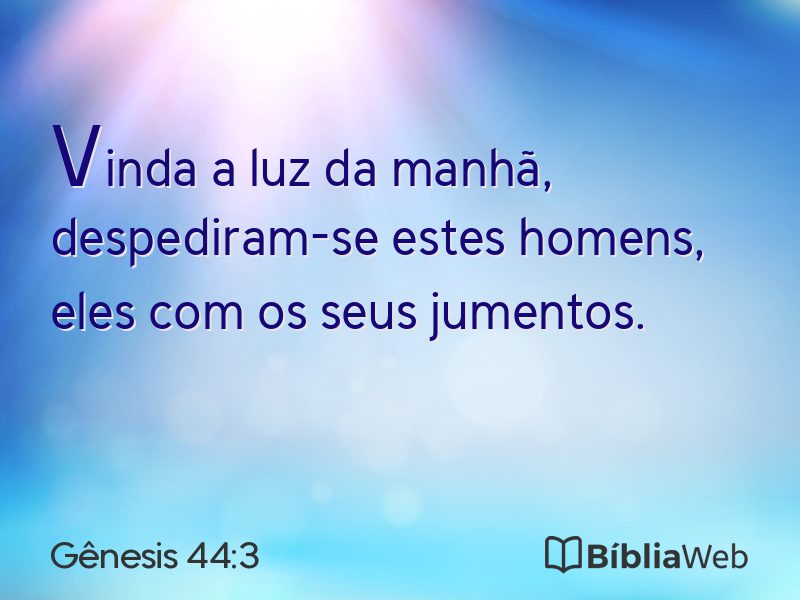 Gênesis 44:3 em imagem para compartilhar
