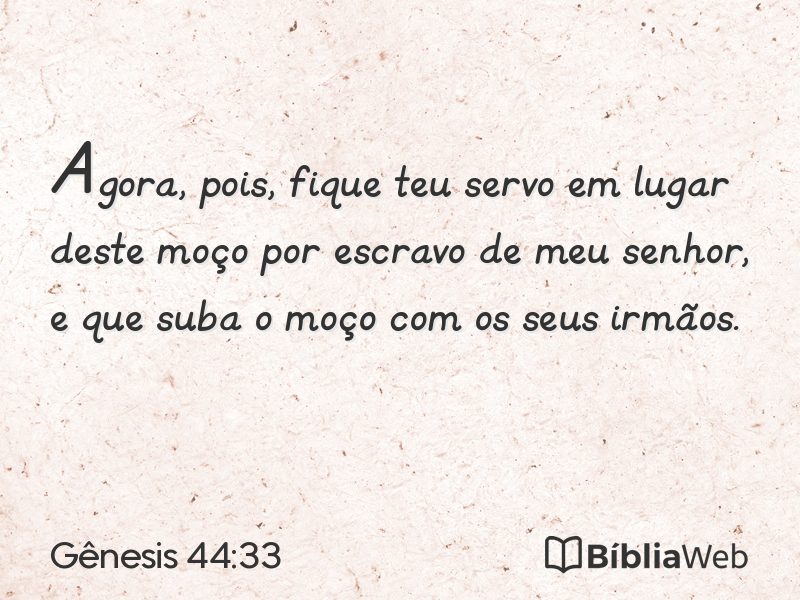 Gênesis 44:33 em imagem para compartilhar