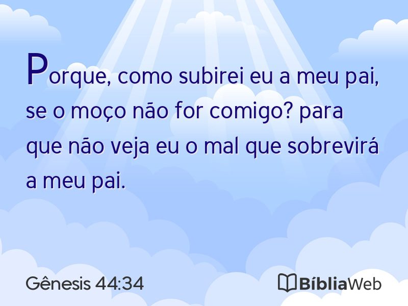 Gênesis 44:34 em imagem para compartilhar