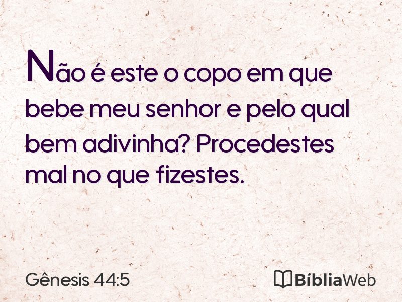 Gênesis 44:5 em imagem para compartilhar