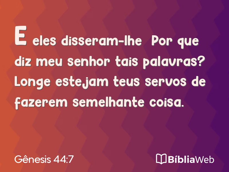 Gênesis 44:7 em imagem para compartilhar