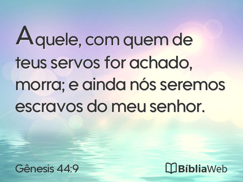 Gênesis 44:9 em imagem para compartilhar