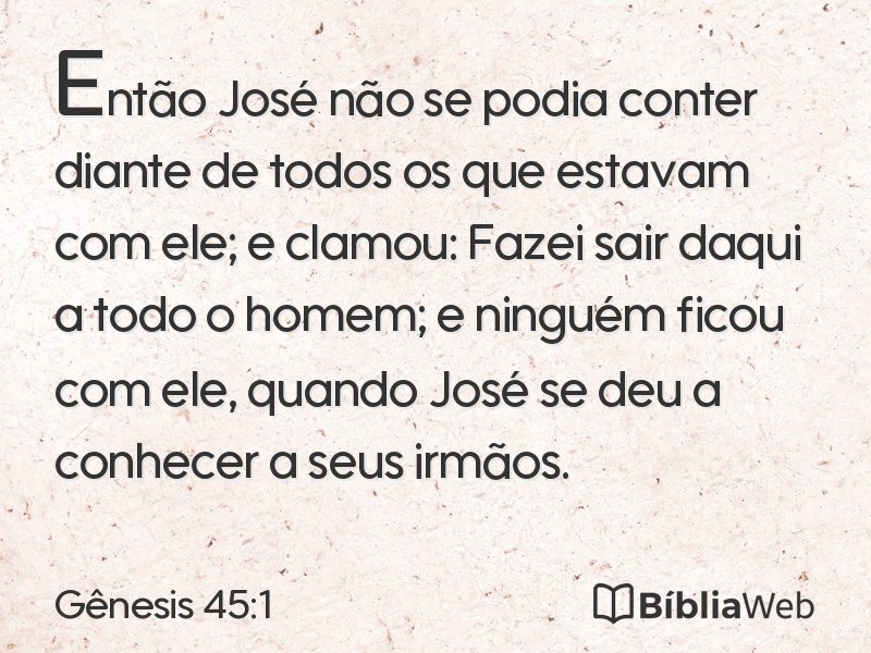Gênesis 45:1 em imagem para compartilhar