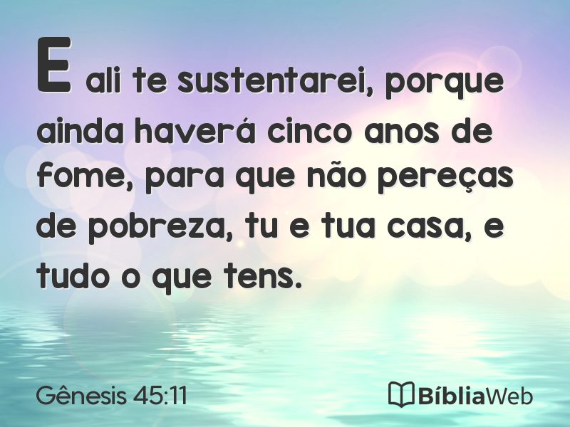 Gênesis 45:11 em imagem para compartilhar