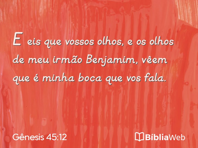 Gênesis 45:12 em imagem para compartilhar