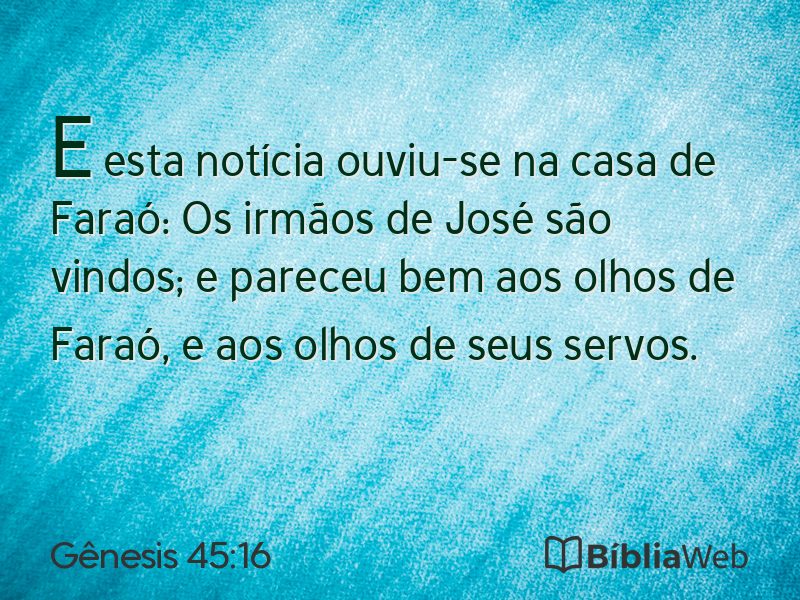 Gênesis 45:16 em imagem para compartilhar