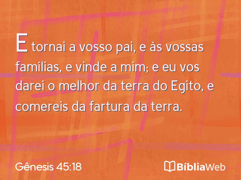 Gênesis 45:18 em imagem para compartilhar