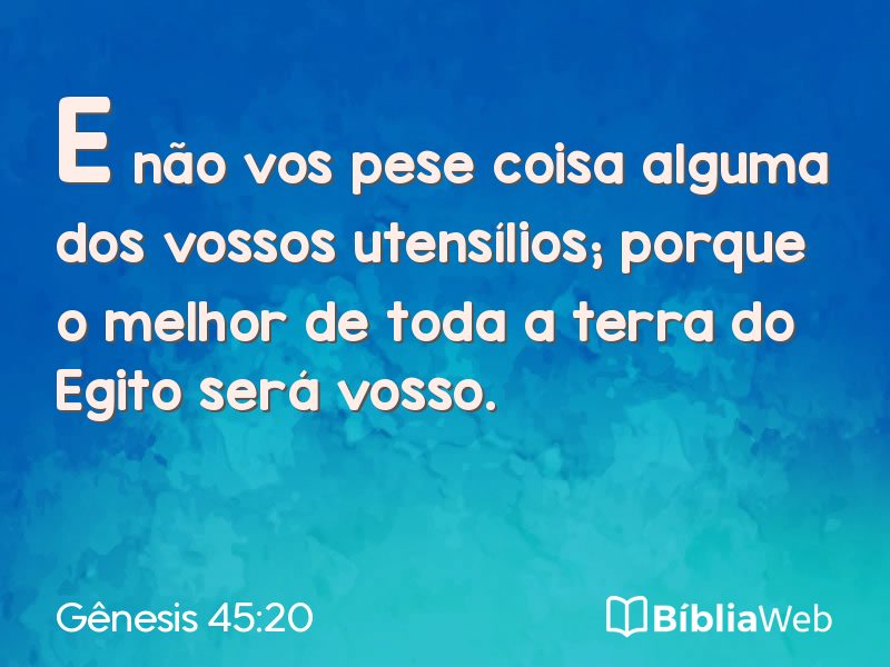 Gênesis 45:20 em imagem para compartilhar