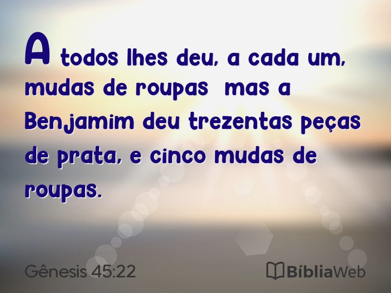 Gênesis 45:22 em imagem para compartilhar