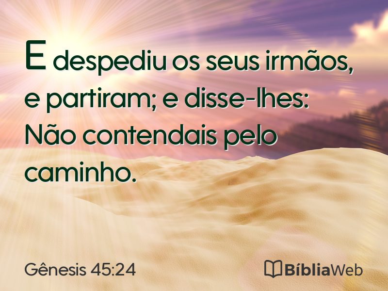 Gênesis 45:24 em imagem para compartilhar