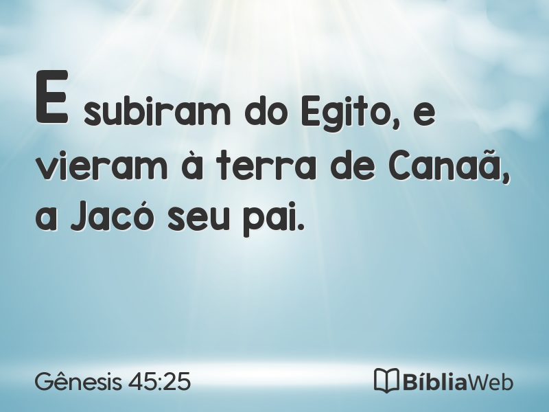 Gênesis 45:25 em imagem para compartilhar
