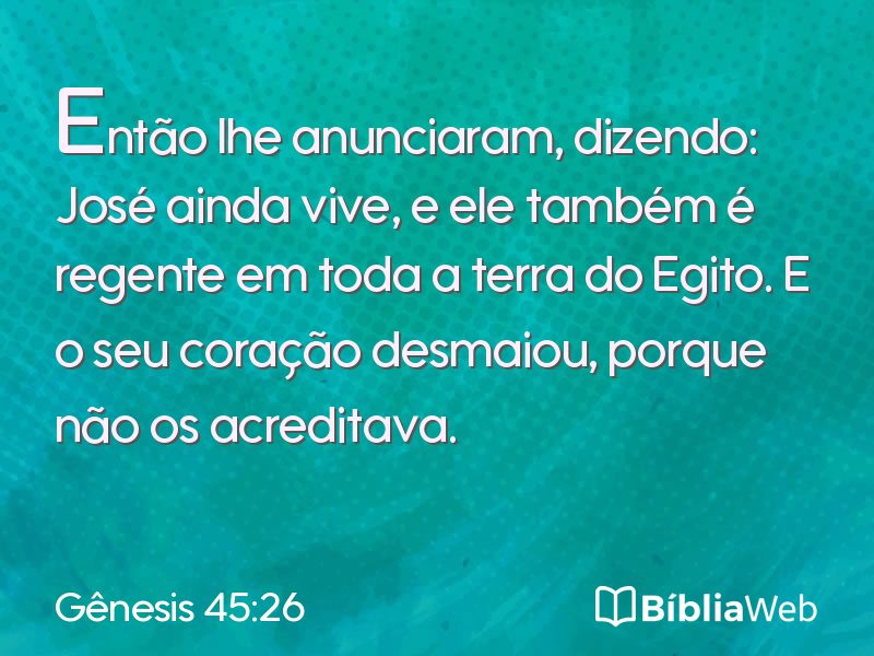 Gênesis 45:26 em imagem para compartilhar