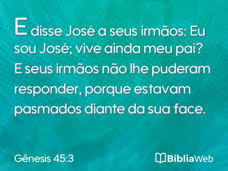 Gênesis 45:3 em imagem para compartilhar