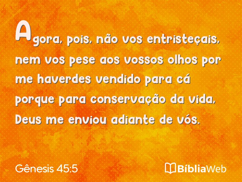 Gênesis 45:5 em imagem para compartilhar