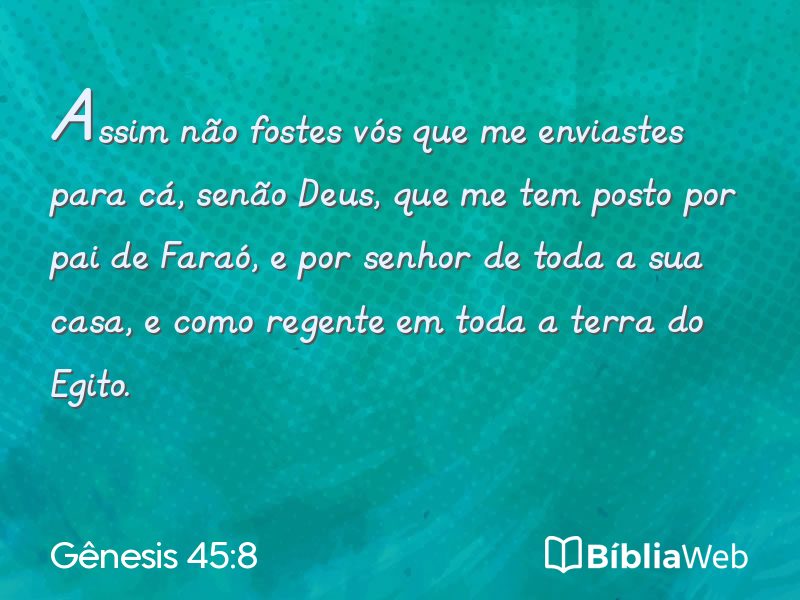 Gênesis 45:8 em imagem para compartilhar