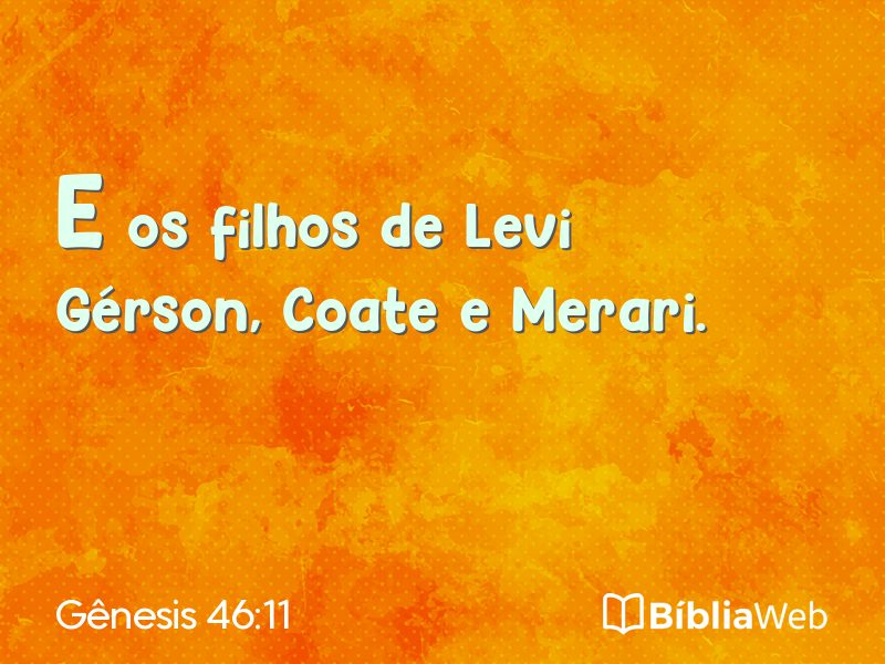 Gênesis 46:11 em imagem para compartilhar