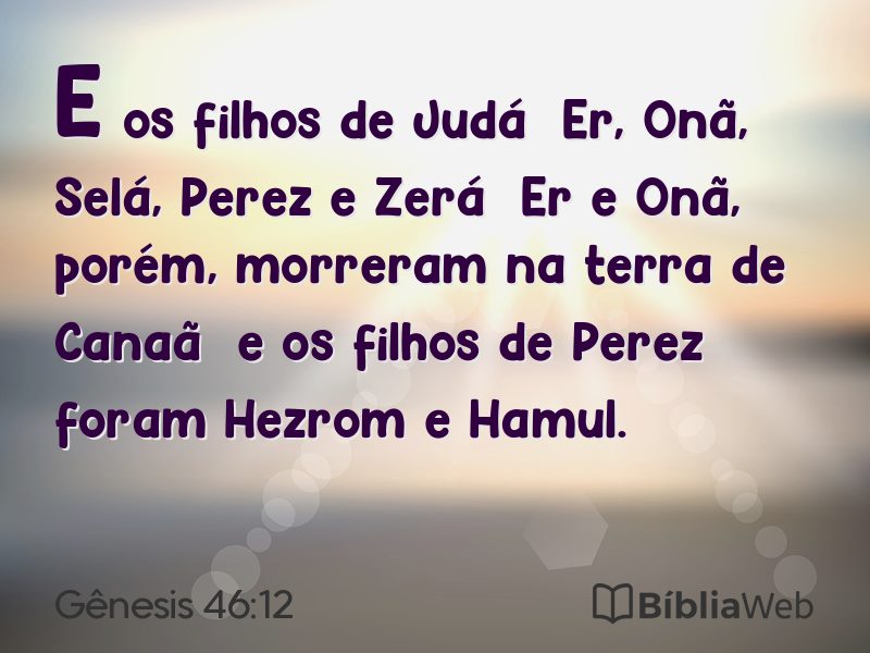 Gênesis 46:12 em imagem para compartilhar