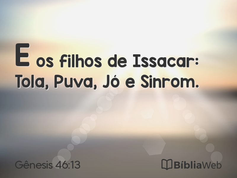 Gênesis 46:13 em imagem para compartilhar