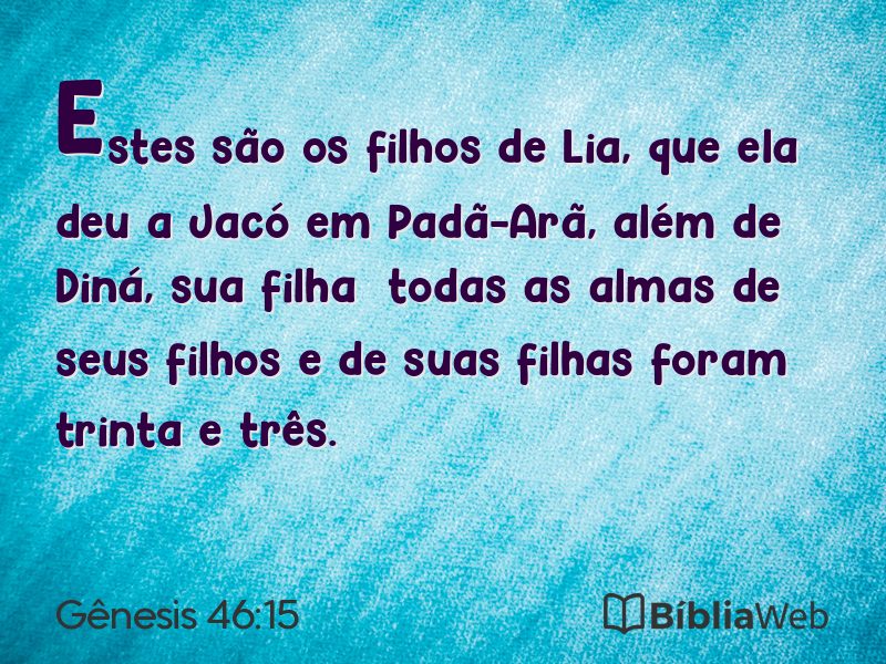 Gênesis 46:15 em imagem para compartilhar