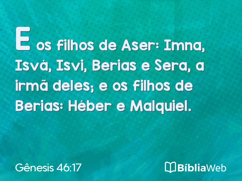 Gênesis 46:17 em imagem para compartilhar