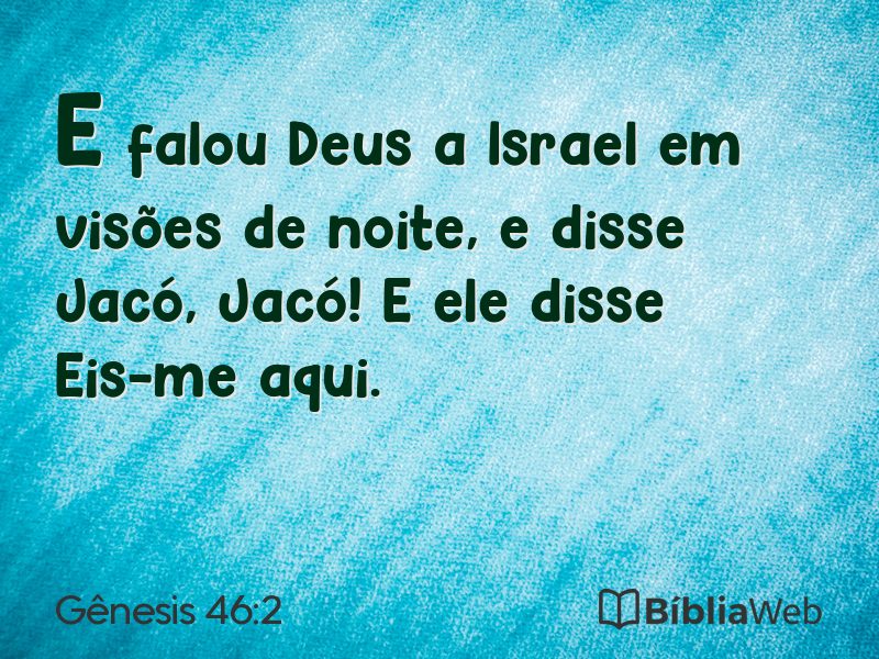 Gênesis 46:2 em imagem para compartilhar