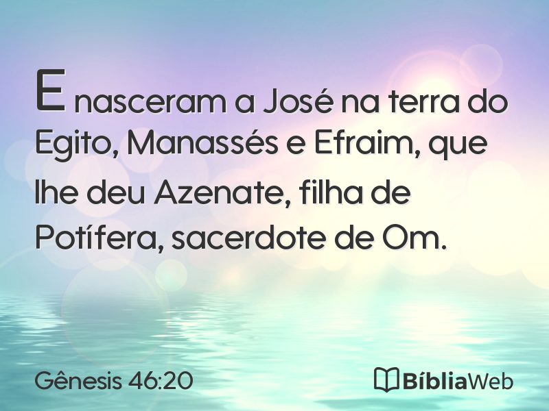 Gênesis 46:20 em imagem para compartilhar