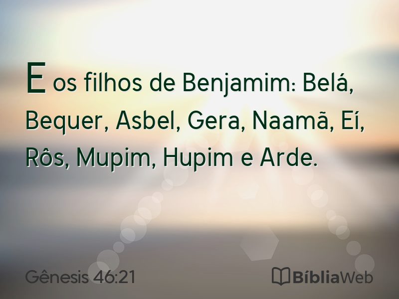 Gênesis 46:21 em imagem para compartilhar