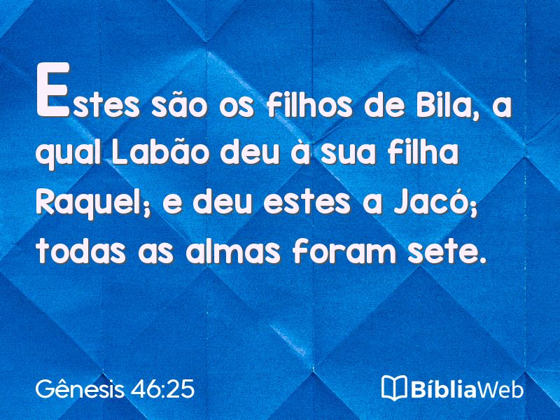 Gênesis 46:25 em imagem para compartilhar