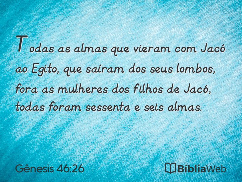 Gênesis 46:26 em imagem para compartilhar