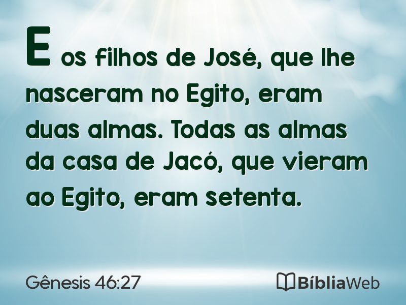 Gênesis 46:27 em imagem para compartilhar