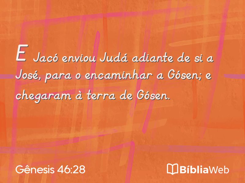 Gênesis 46:28 em imagem para compartilhar