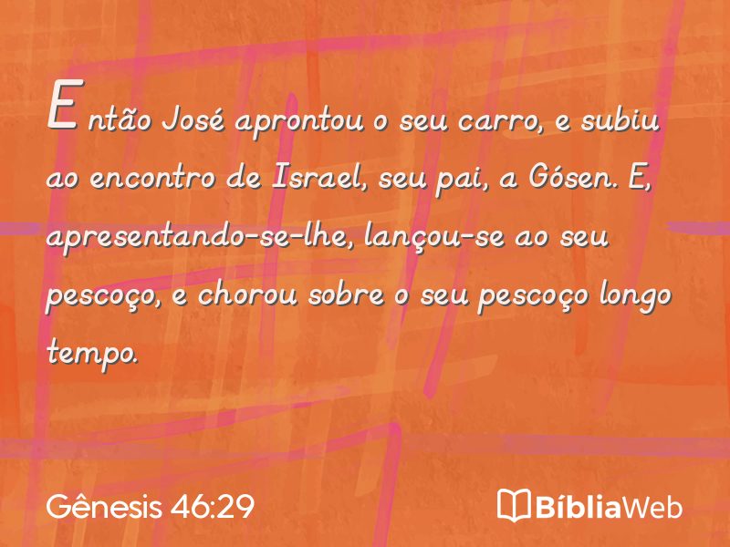 Gênesis 46:29 em imagem para compartilhar