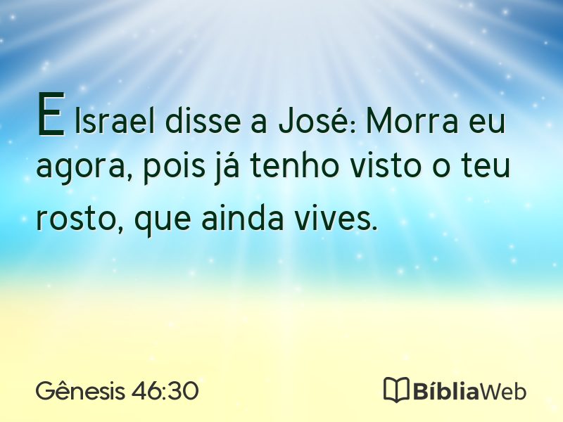 Gênesis 46:30 em imagem para compartilhar