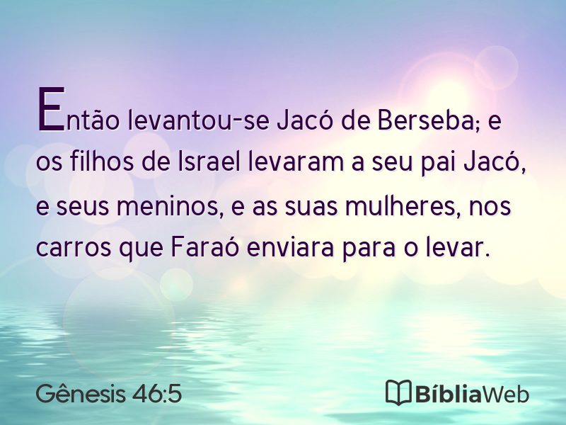 Gênesis 46:5 em imagem para compartilhar
