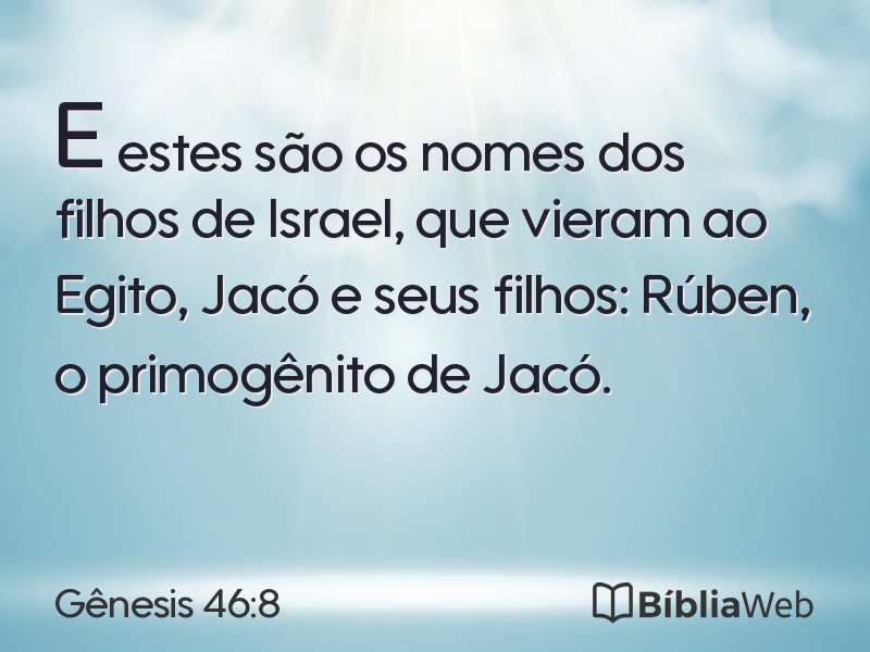 Gênesis 46:8 em imagem para compartilhar