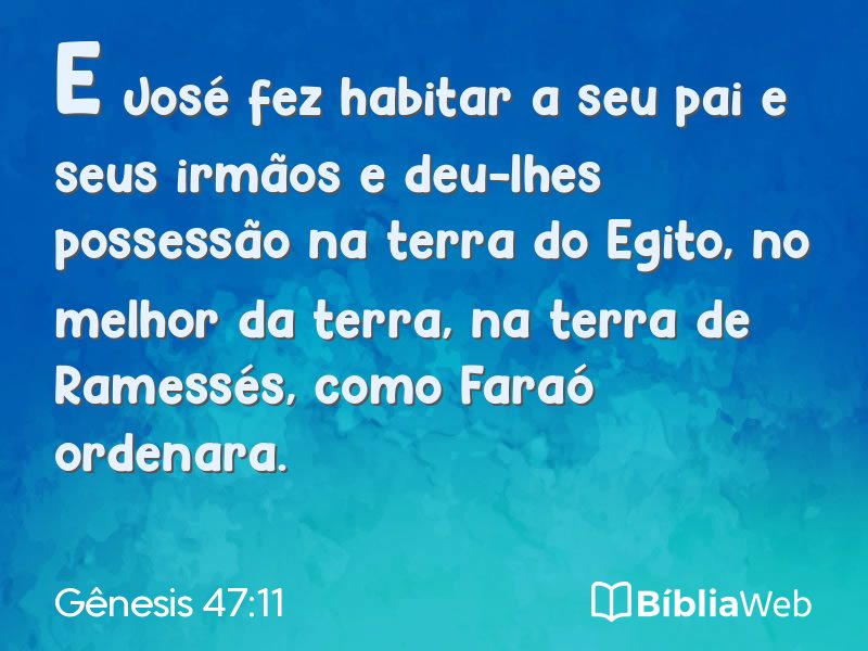 Gênesis 47:11 em imagem para compartilhar