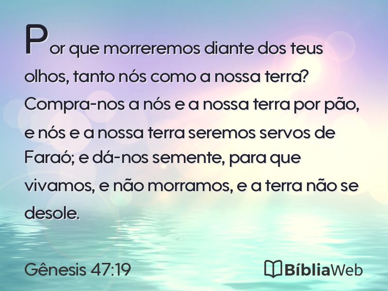 Gênesis 47:19 em imagem para compartilhar