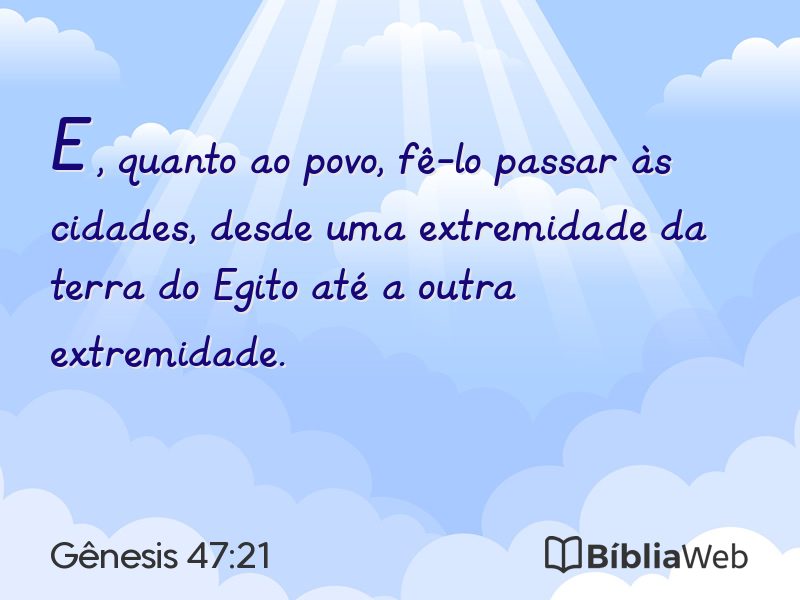 Gênesis 47:21 em imagem para compartilhar