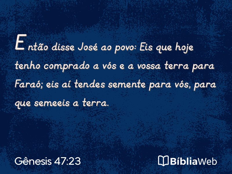 Gênesis 47:23 em imagem para compartilhar