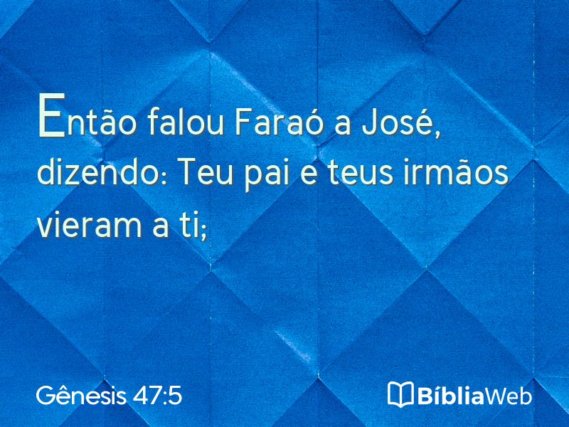 Gênesis 47:5 em imagem para compartilhar