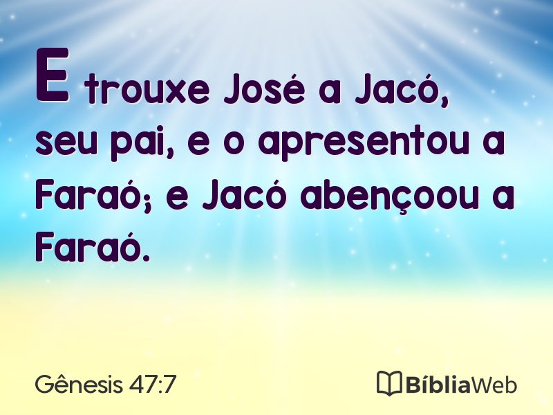 Gênesis 47:7 em imagem para compartilhar