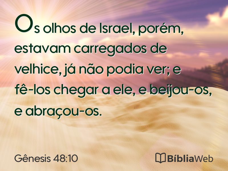 Gênesis 48:10 em imagem para compartilhar